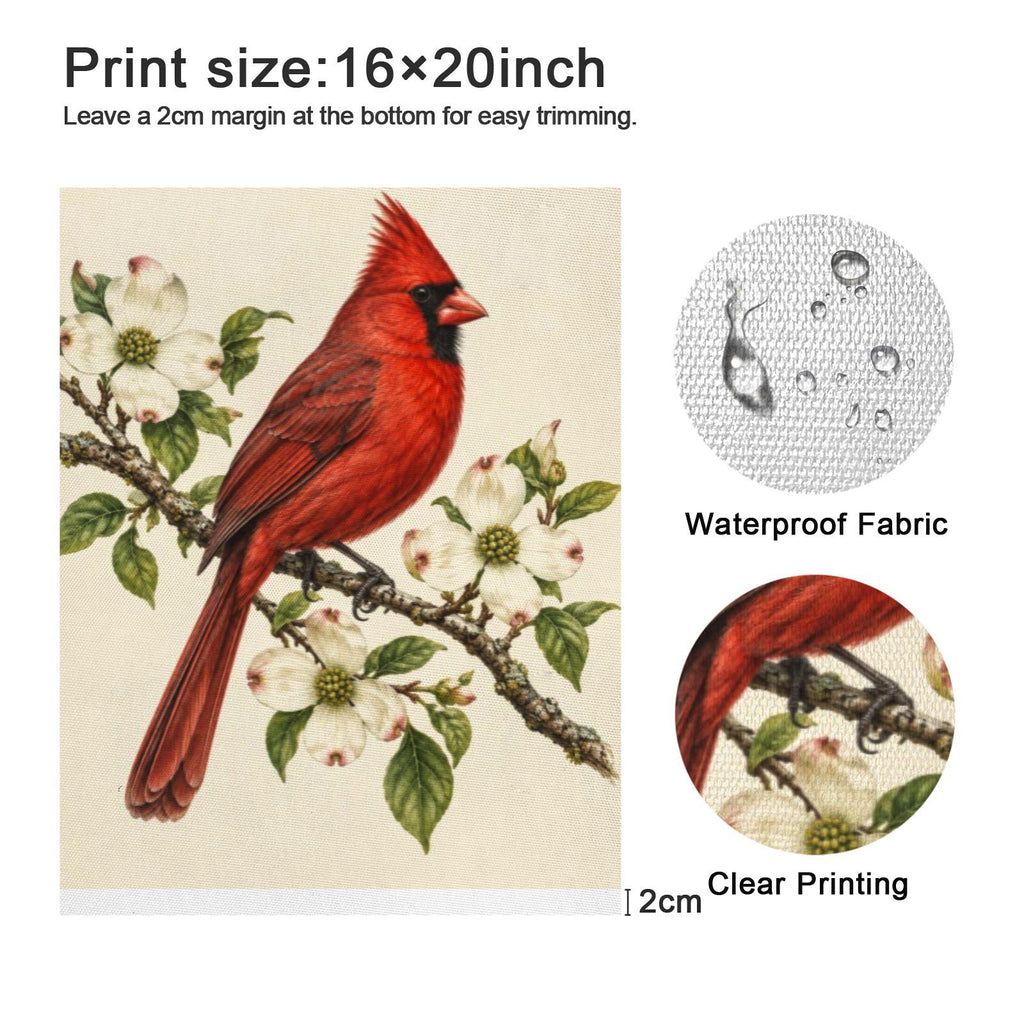 Northern Cardinal Vintage Art Print | Canvas & Digital Download